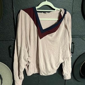 Express v neck pink soft hoodie